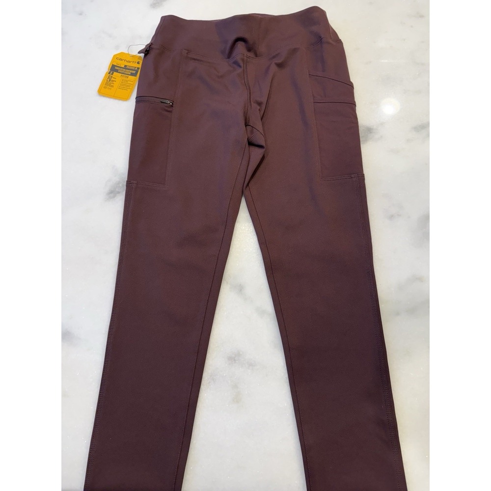 Carhartt Utility Leggings Womens S Tall Brown Force Lightweight BN3609-W NEW